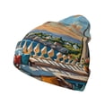 thumbnail image 1 of Susaid Coastal Style Garden Villa Print Winter Beanie for Men Women, Lined Beanie Soft Warm Knit Hat Ski Cuffed Cap, 1 of 6