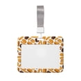 thumbnail image 1 of Susaid Coffee Bun Hot Dog Print ID Badge Holder with Double-Sided Windows Horizontal Hard Plastic Case Black Card Protector Pouch for Office School ID Credit Cards, 1 of 7