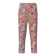 thumbnail image 1 of Susaid Color Flowers Print Soft Teen Sleep Pants, Long Pajama Bottoms with Two Pockets and Elastic Waist, Designed for Ages 5-16-Medium, 1 of 6