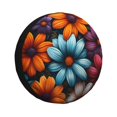 thumbnail image 1 of Susaid Colorful Blooming Flowers Print Tire Covers,Waterproof Anti-UV Snow Sun Rain Tire Covers for RV,Truck, SUV, Trailer, Camper-16 inch, 1 of 6
