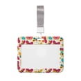 thumbnail image 1 of Susaid Colorful Butterflies Print ID Badge Holder with Double-Sided Windows Horizontal Hard Plastic Case Black Card Protector Pouch for Office School ID Credit Cards, 1 of 1