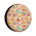 thumbnail image 1 of Susaid Colorful Chicken Print Tire Covers,Waterproof Anti-UV Snow Sun Rain Tire Covers for RV,Truck, SUV, Trailer, Camper-14 inch, 1 of 6