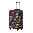 thumbnail image 1 of Susaid Colorful Dinosaur Print Elastic Washable Suitcase Cover with Hidden Zipper, Fits 18-32 Inch Luggage for Protection During Travel-Large, 1 of 7