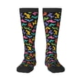 thumbnail image 1 of Susaid Colorful Geometric Dog Print Thermal Winter Socks for Men and Women, Warm Crew Hiking Socks, for Boots and Outdoor Activities, 1 of 6