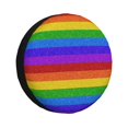 thumbnail image 1 of Susaid Colorful Glitter Rainbow Print Tire Covers,Waterproof Anti-UV Snow Sun Rain Tire Covers for RV,Truck, SUV, Trailer, Camper-17 inch, 1 of 6