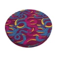 thumbnail image 1 of Susaid Colorful Snake Print Elastic Bar Stool Cover Personalized Washable Stool Cover for Barbershop Home Bar Kitchen-14 inch, 1 of 7