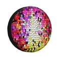 thumbnail image 1 of Susaid Colorful Tie Dye Stained Glass 3 Print Water Proof Spare Tire Cover Wheel Tire Dust-proof Cover Fit Trailer, RV, SUV and Many Vehicle-14 inch, 1 of 6