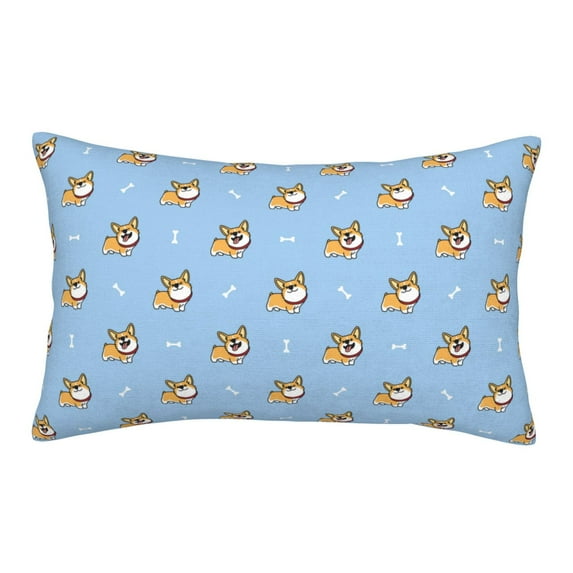 Susaid Corgi Dog Print Pillowcases Multiple Size, Pillow Cover Super Soft Envelope Closure Standard Pillow Case-14"x20"