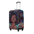 thumbnail image 1 of Susaid Cosmic Garden Woman Portrait Print Elastic Washable Suitcase Cover with Hidden Zipper, Fits 18-32 Inch Luggage for Protection During Travel-Large, 1 of 7