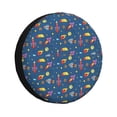 thumbnail image 1 of Susaid Cosmos Rockets Print Tire Covers,Waterproof Anti-UV Snow Sun Rain Tire Covers for RV,Truck, SUV, Trailer, Camper-16 inch, 1 of 6
