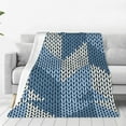 thumbnail image 1 of Susaid Cozy Knitted Blue Chevron Print Microfiber Cleaning Cloth, Multi-Functional Cleaning Towels, Highly Absorbent Cleaning Rags,Cleaning Cloths for Car Kitchen Home-40"x30", 1 of 7
