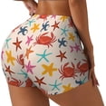 thumbnail image 1 of Susaid Crabs And Seastars Print Intensify Workout Shorts for Women Seamless Scrunch Short Gym Yoga Running Sport Active Exercise Fitness Shorts-Medium, 1 of 8