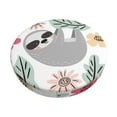 thumbnail image 1 of Susaid Cute Cartoon Sloth Print Elastic Bar Stool Cover Personalized Washable Stool Cover for Barbershop Home Bar Kitchen-12 inch, 1 of 7