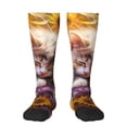 thumbnail image 1 of Susaid Cute Cat Sunflower Print Thermal Winter Socks for Men and Women, Warm Crew Hiking Socks, for Boots and Outdoor Activities, 1 of 6