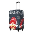 thumbnail image 1 of Susaid Cute Christmas Gnomes (2) Print Elastic Washable Suitcase Cover with Hidden Zipper, Fits 18-32 Inch Luggage for Protection During Travel-Small, 1 of 7