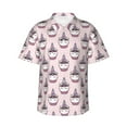 thumbnail image 1 of Susaid Cute Cupcake Print Short Sleeve Shirts Button Down Casual Shirts Summer Beach Aloha Button Down Short Sleeve for Men ,XX-Large, 1 of 7