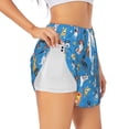 thumbnail image 1 of Susaid Cute Dogs Print Women's High Waisted Running Shorts Quick Dry Athletic Gym Track Workout Shorts Zip Pocket-Medium, 1 of 7