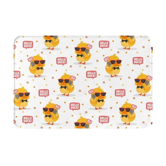 Susaid Cute Duck Print Doormat,Porch Decor,Housewarming Decor Gift Doormat,Funny Flannel Floor Mat,Funny Doormat 24x16 Inch