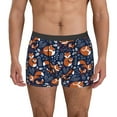 thumbnail image 1 of Susaid Cute Foxes Print Men's Mesh Boxer Briefs Cooling Breathable Sports Underwear Wide Waistband Boxer Briefs W/Fly-Large, 1 of 5