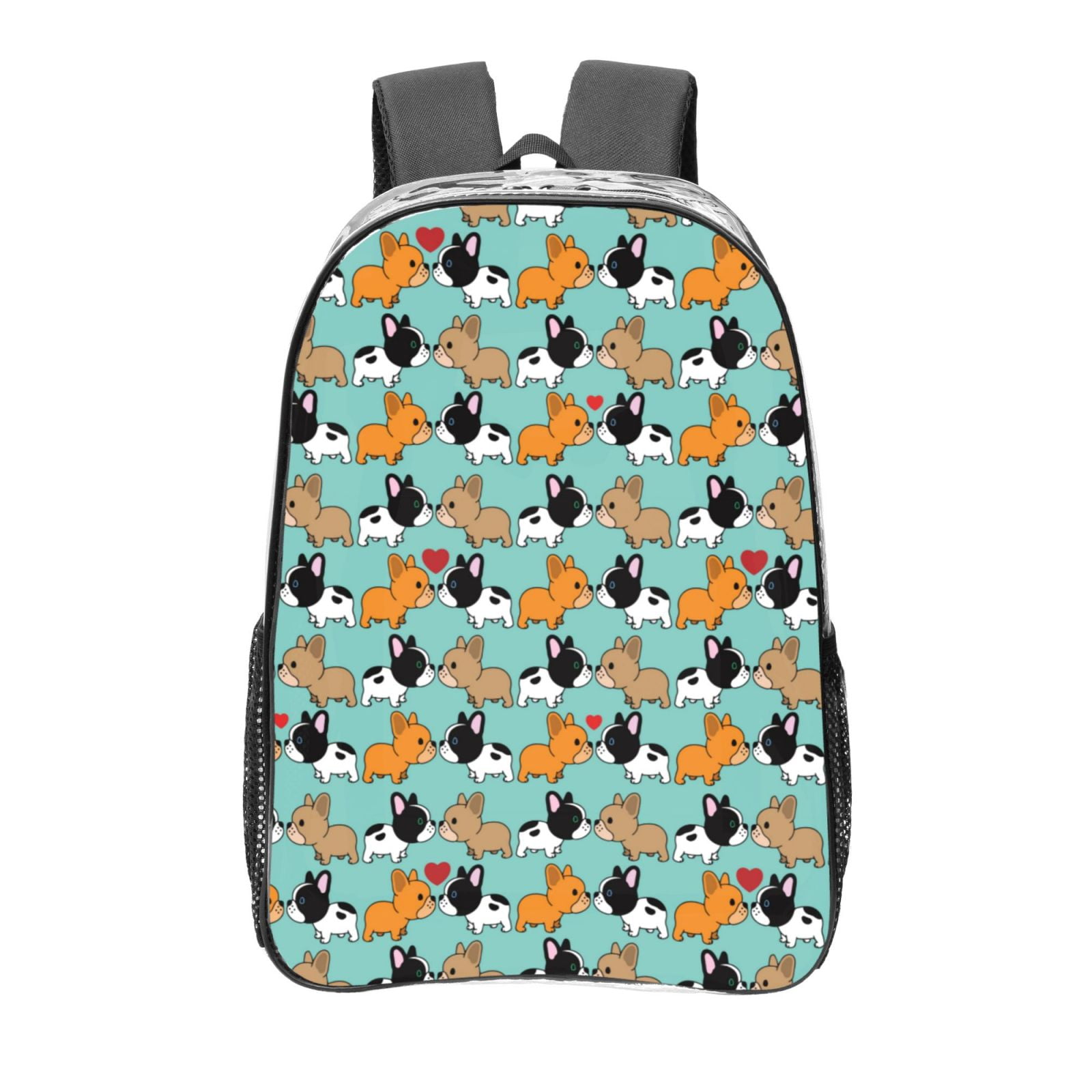 FREE LION Cute French Bulldog Backpack For Kids & Teens – Colorful Splash Design, 17-inch Large School & Travel Bookbag For Boys And Girls - View #6