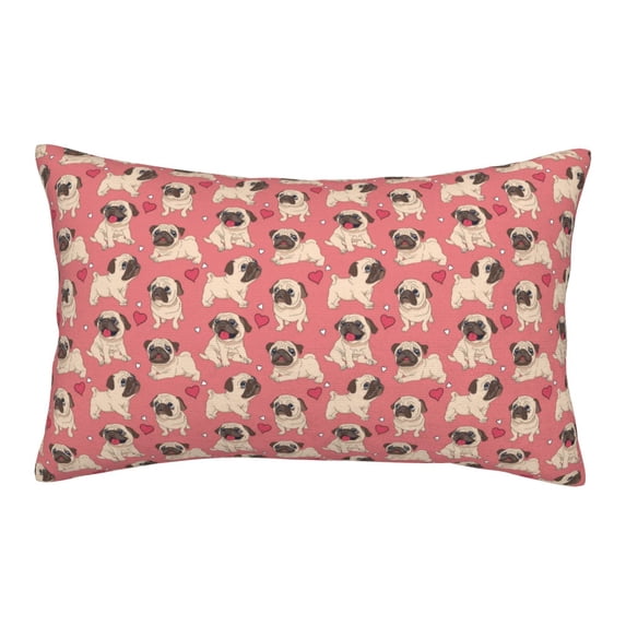 Susaid Cute French Bulldog Print Pillowcases Multiple Size, Pillow Cover Super Soft Envelope Closure Standard Pillow Case-14"x20"