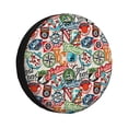 thumbnail image 1 of Susaid Cute Nautical Print Water Proof Spare Tire Cover Wheel Tire Dust-proof Cover Fit Trailer, RV, SUV and Many Vehicle-17 inch, 1 of 6