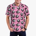 thumbnail image 1 of Susaid Cute Panda Print Men's Short Sleeve Polo Shirt, Golf Shirts for Men, Business Casual Polos-Large, 1 of 6
