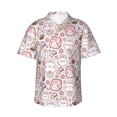 thumbnail image 1 of Susaid Cute Rabbit Print Hawaiian Shirts for Men Women,Hawaiian Summer Short-Sleeve Casual Relaxed-Fit Button-Down,X-Large, 1 of 7