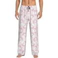 thumbnail image 1 of Susaid Cute Rabbit Print Mens Pajama Pants Set Sleep & Lounge Pants, PJ Bottoms with Pockets and Button Fly-Large, 1 of 6