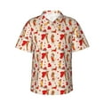 thumbnail image 1 of Susaid Dachshunds dogs pulls a hearts Print Hawaiian Shirts for Men Women,Hawaiian Summer Short-Sleeve Casual Relaxed-Fit Button-Down,Small, 1 of 7