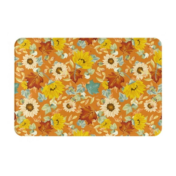 Susaid Daisy maple fall Print Doormat,Porch Decor,Housewarming Decor Gift Doormat,Funny Flannel Floor Mat,Funny Doormat 24x16 Inch
