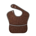 thumbnail image 1 of Susaid Dark Brown Glitter Print Bibs for Babies Toddlers Adjustable Waterproof Free Soft Durable Bibs for eating with Large Pocket Food Catcher, 1 of 8