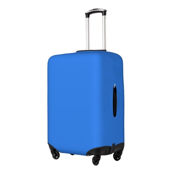 Susaid Dodgerblue Print Elastic Washable Suitcase Cover with Hidden Zipper, Fits 18-32 Inch Luggage for Protection During Travel-Large