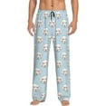 thumbnail image 1 of Susaid Dog Print Mens Pajama Pants Set Sleep & Lounge Pants, PJ Bottoms with Pockets and Button Fly-Medium, 1 of 6