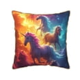 thumbnail image 1 of Susaid Dreamy Night Sky White Horse Print Velvet Throw Pillow Covers Home Art Deco Pillowcase Square Pillow Case Cushion Cover for Bed Sofa Living Room Car Indoor and Outdoor-, 1 of 8