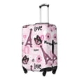 thumbnail image 1 of Susaid Eiffel Tower and Butterflies Print Elastic Washable Suitcase Cover with Hidden Zipper, Fits 18-32 Inch Luggage for Protection During Travel-Medium, 1 of 7