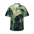 thumbnail image 1 of Susaid Eyes Watching In The Dark Print Short Sleeve Shirts Button Down Casual Shirts Summer Beach Aloha Button Down Short Sleeve for Men ,XX-Large, 1 of 7