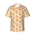 thumbnail image 1 of Susaid Fall Leaves Print Hawaiian Shirts for Men Women,Hawaiian Summer Short-Sleeve Casual Relaxed-Fit Button-Down,Medium, 1 of 7