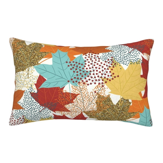 Susaid Fall Maple Leaves Print Pillowcases Multiple Size, Pillow Cover Super Soft Envelope Closure Standard Pillow Case-14"x20"