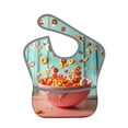 thumbnail image 1 of Susaid Floating Colorful Cereal Print Bibs for Babies Toddlers Adjustable Waterproof Free Soft Durable Bibs for eating with Large Pocket Food Catcher, 1 of 8