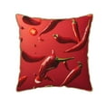 thumbnail image 1 of Susaid Floating Red Chili Peppers Print Velvet Throw Pillow Covers Home Art Deco Pillowcase Square Pillow Case Cushion Cover for Bed Sofa Living Room Car Indoor and Outdoor-20"x20", 1 of 8