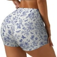thumbnail image 1 of Susaid Floral Butterfly Print Intensify Workout Shorts for Women Seamless Scrunch Short Gym Yoga Running Sport Active Exercise Fitness Shorts-Small, 1 of 8