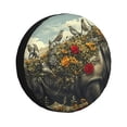thumbnail image 1 of Susaid Floral Rhino With Birds Print Tire Covers,Waterproof Anti-UV Snow Sun Rain Tire Covers for RV,Truck, SUV, Trailer, Camper-15 inch, 1 of 6