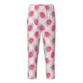 thumbnail image 1 of Susaid Floral Strawberr Print Soft Teen Sleep Pants, Long Pajama Bottoms with Two Pockets and Elastic Waist, Designed for Ages 5-16-Medium, 1 of 6