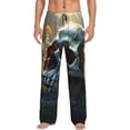 thumbnail image 1 of Susaid Flower Field Skull Print Mens Pajama Pants Set Sleep & Lounge Pants, PJ Bottoms with Pockets and Button Fly-X-Large, 1 of 6
