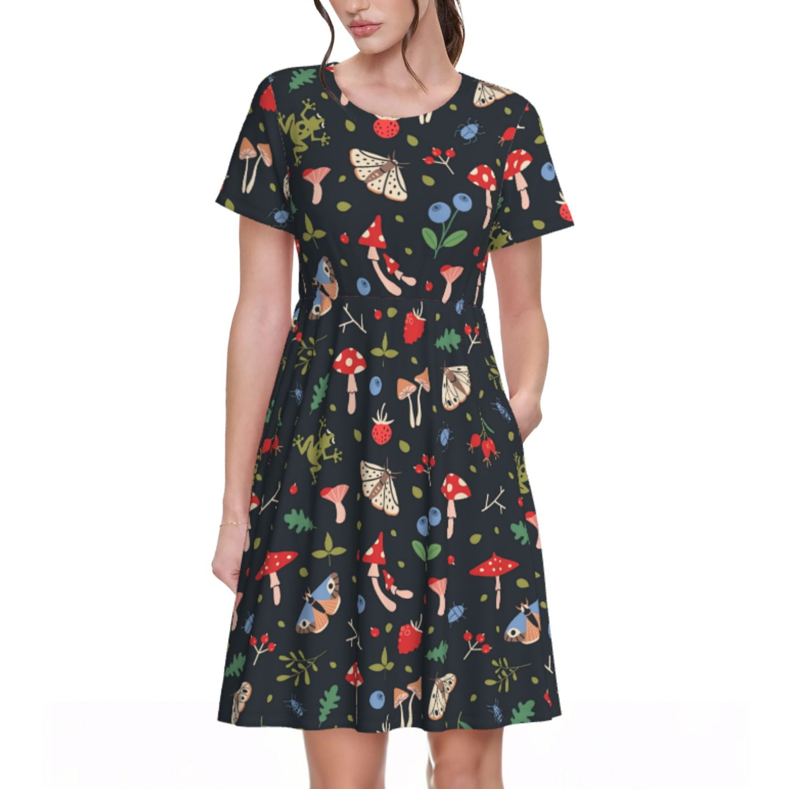 Girls Garden Insect Short Sleeve Dress by Ladybug Dezignz