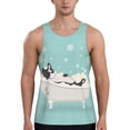 thumbnail image 1 of Susaid French Bulldog Taking a Bath Print Men's Sleeveless Workout Running Tank Top Dry Fit Athletic Gym Sports Swim Beach Muscle Bodybuilding Shirts-Large, 1 of 7