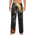 thumbnail image 1 of Susaid Full Moon Black Dragon Print Mens Pajama Pants Set Sleep & Lounge Pants, PJ Bottoms with Pockets and Button Fly-XX-Large, 1 of 6
