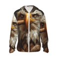 thumbnail image 1 of Susaid Funny Bald Eagle for Lightweight Sun Protection Hoodie for Outdoor Activities, Quick-Dry Breathable with Adjustable Hood-Small, 1 of 7