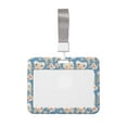 thumbnail image 1 of Susaid Funny Cute Healthy Teeth Print ID Badge Holder with Double-Sided Windows Horizontal Hard Plastic Case Black Card Protector Pouch for Office School ID Credit Cards, 1 of 7